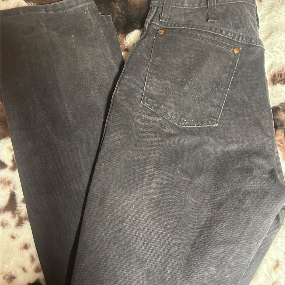 Dark Gray Denim wranglers